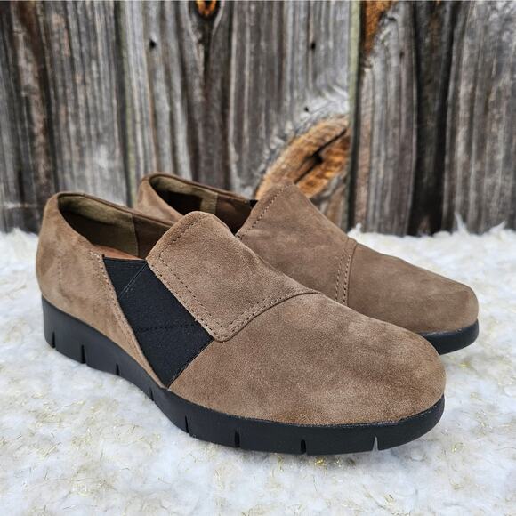 Tan Suede Sport Moc Clarks Daelyn Monarch Moccasins Size 6 Casual Leather Loafer - Picture 2 of 13